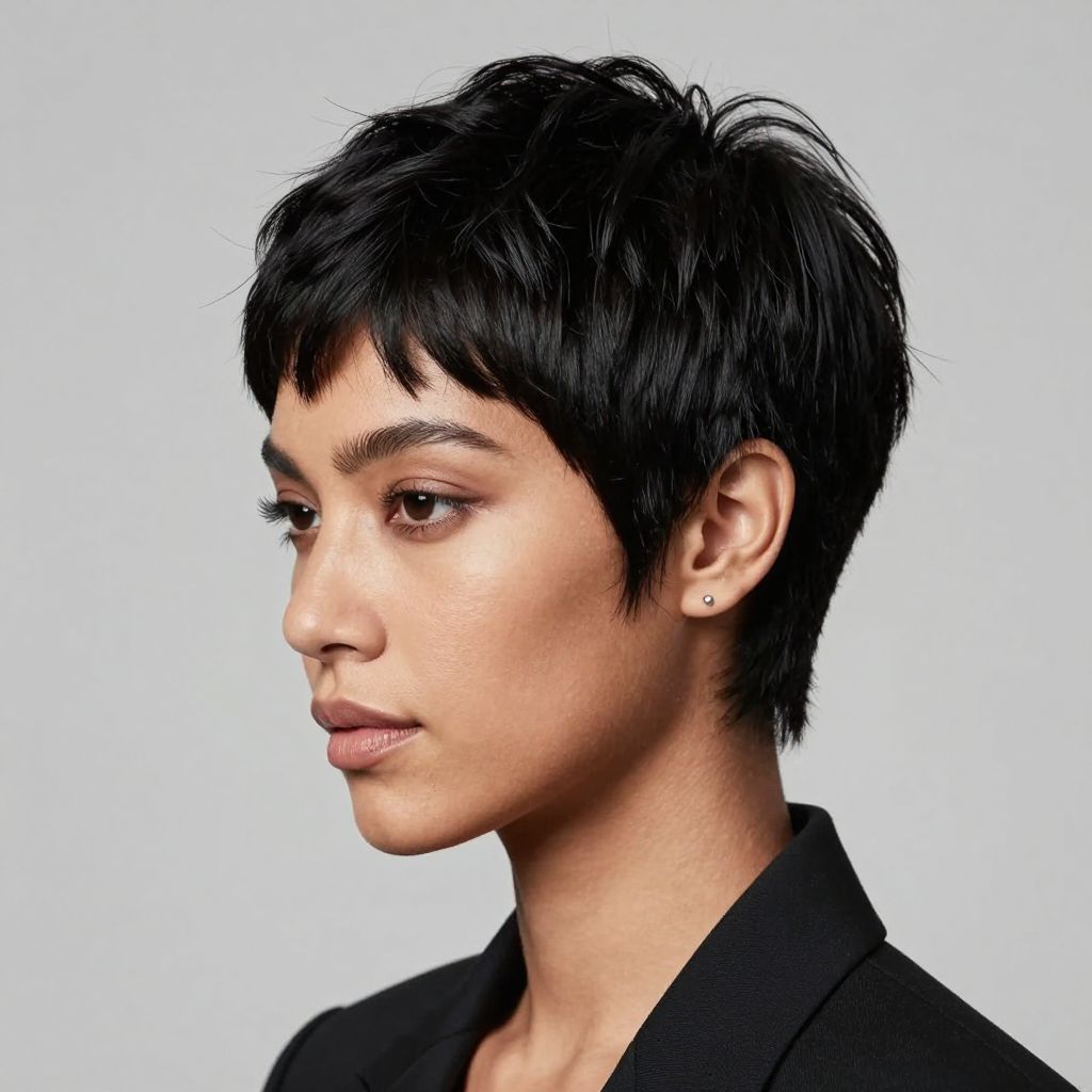 Classic Pixie with Tapered Sides and Volume on Top