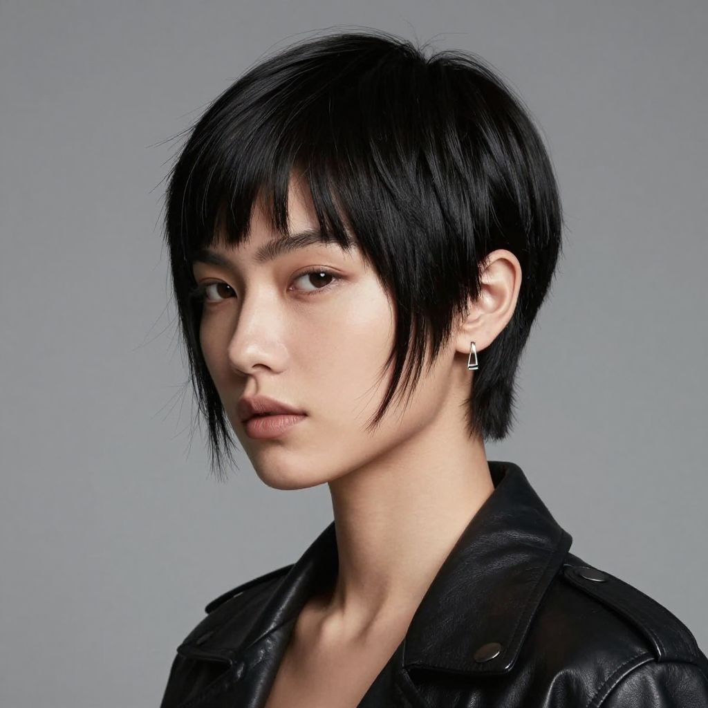 Edgy Pixie with Asymmetric Cut