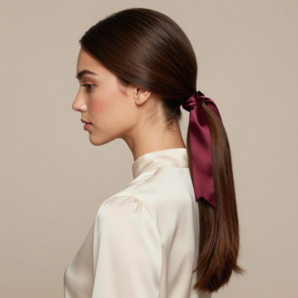 The Renaissance Ponytail with Ribbon Wrap