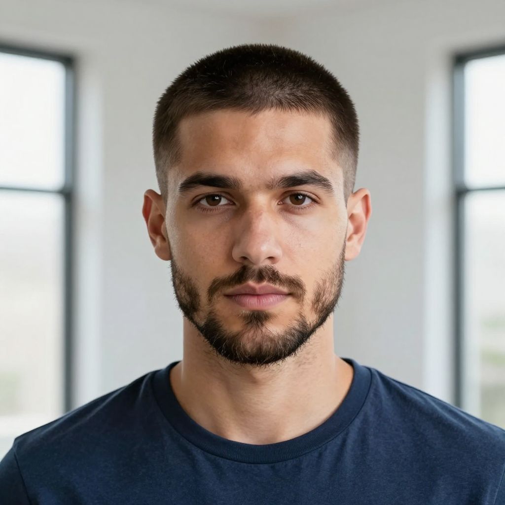 Buzz Cut With Tapered Detail