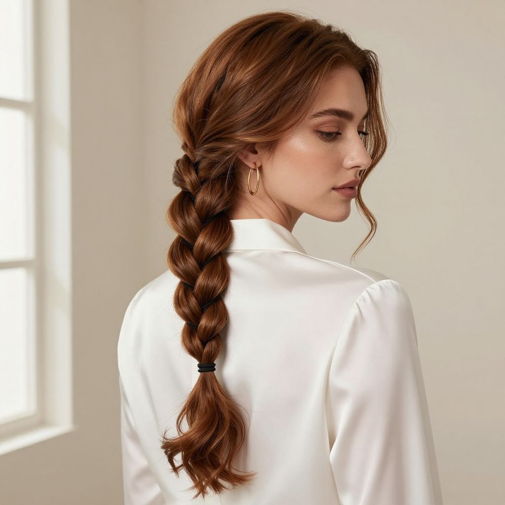 Rubber Band Wrapped Fishtail Braid