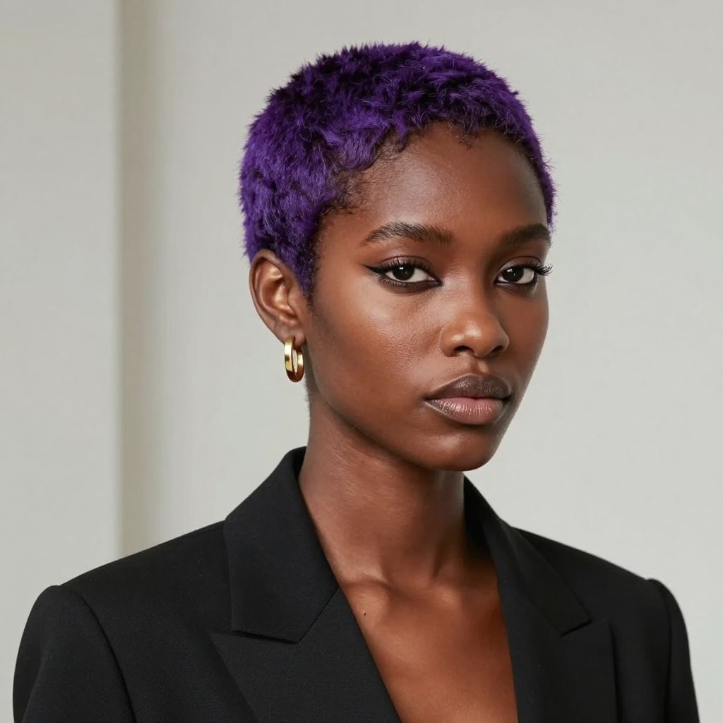 Buzz Cut With Color Pop