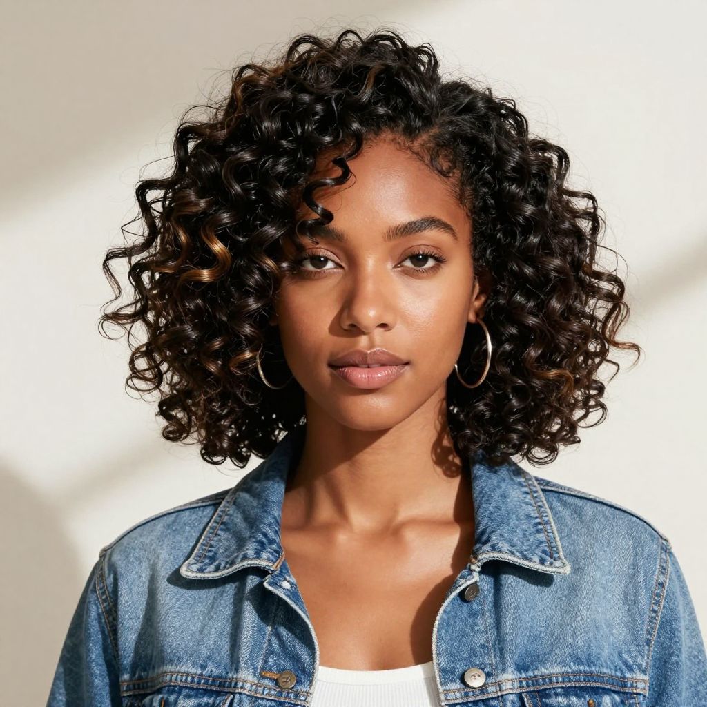 Defined Curl Finger Length Crop