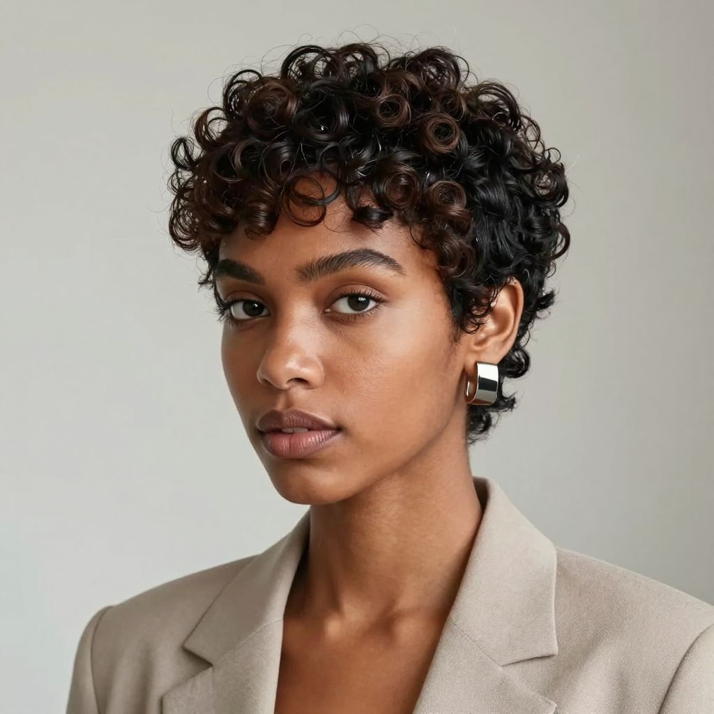 Sculpted Pixie Fro