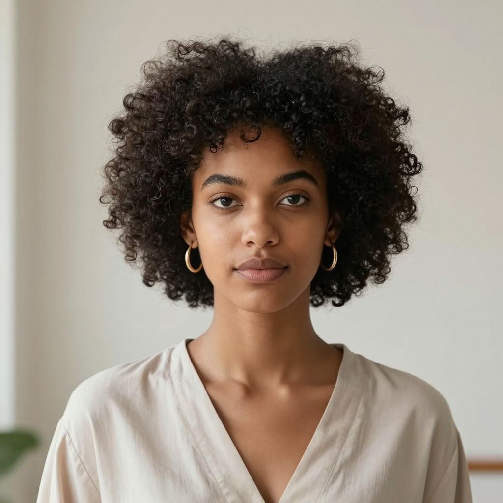 Mini Afro With Shape Up
