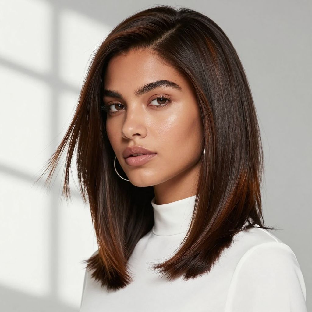 Edgy Asymmetrical Silk Press