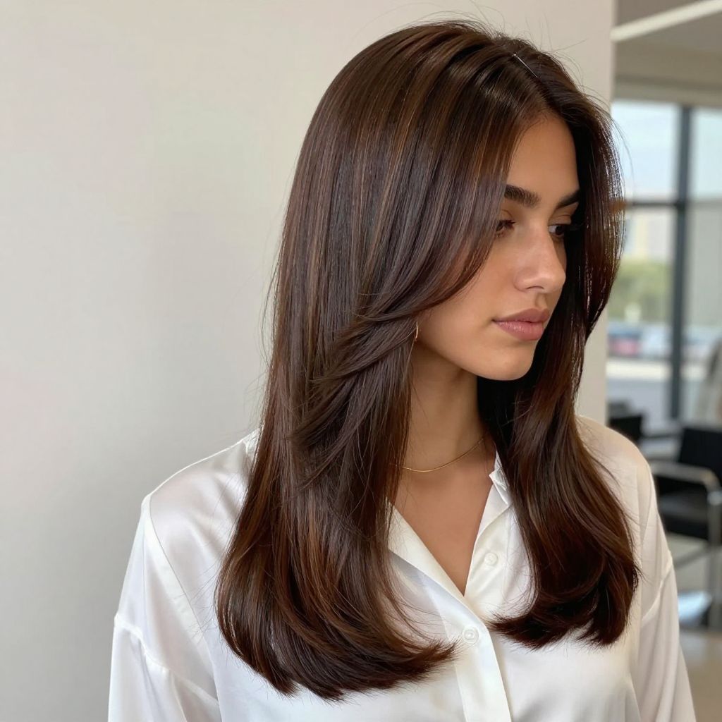 High Shine Half-Up Style