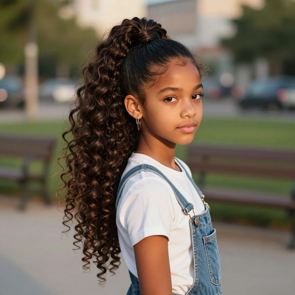 The Voluminous Ponytail with Defined Curls