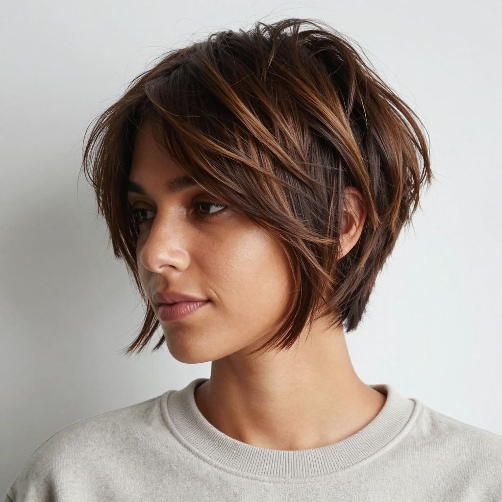 Short Layered Pixie with Sporty Finish