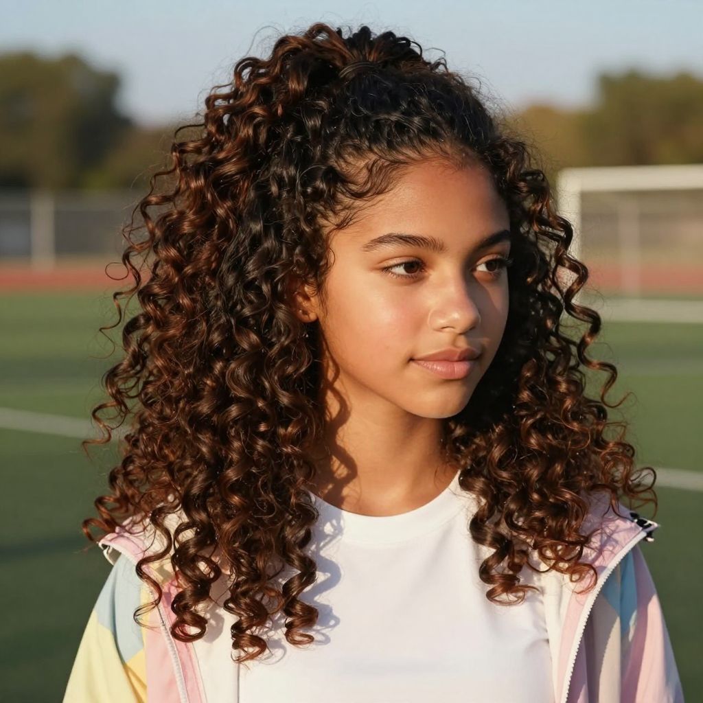 Curly High Puff Ponytail