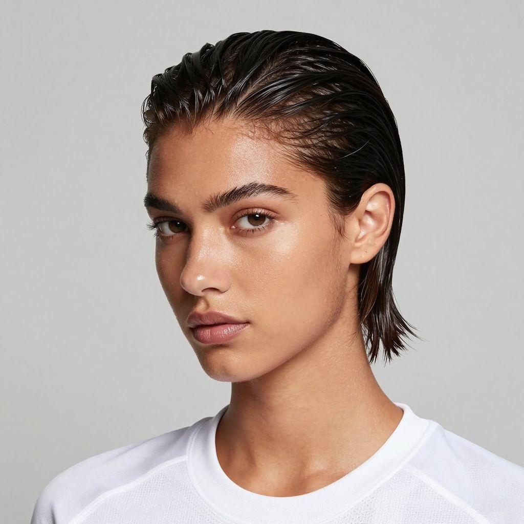 Slicked Back Wet Look