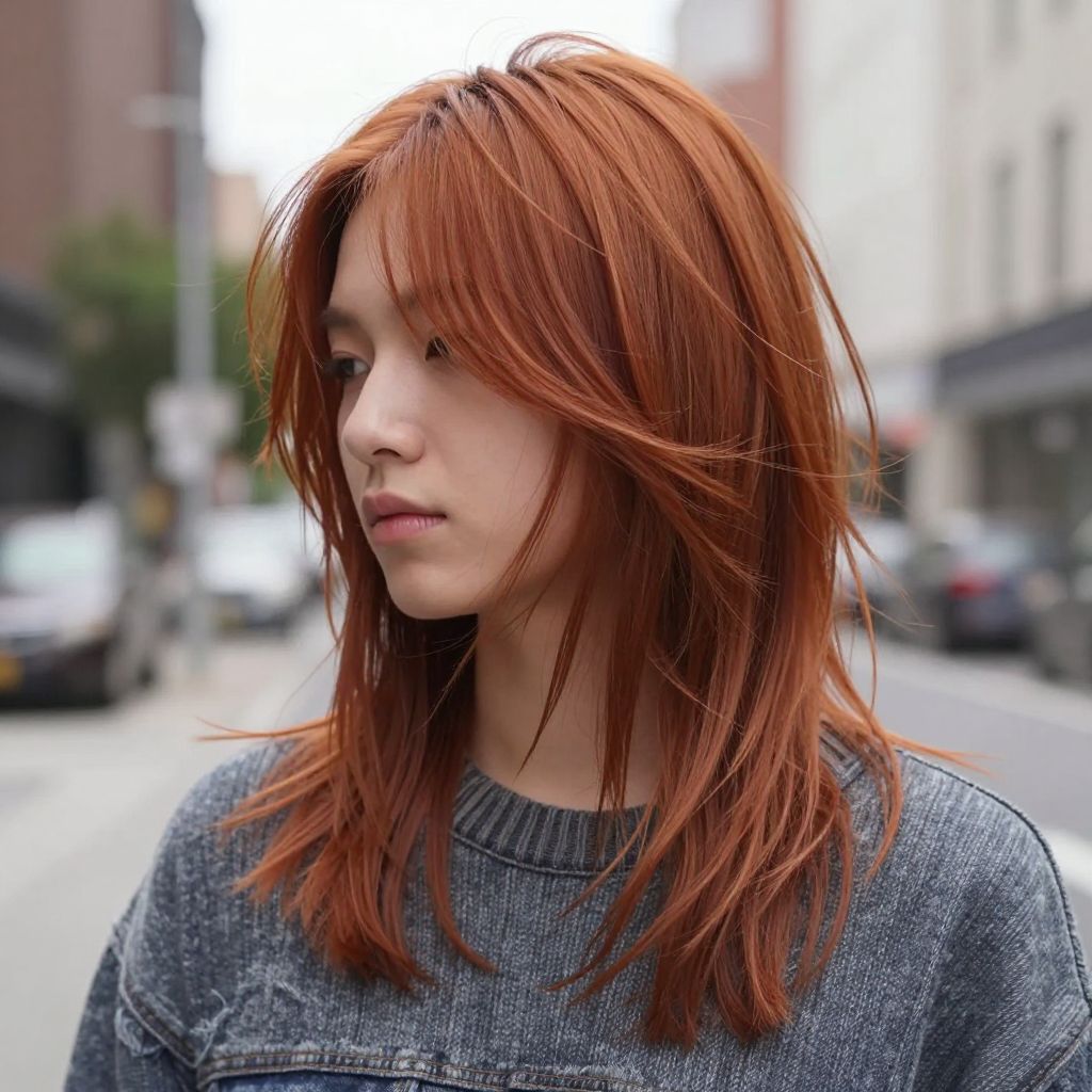 Casual Shag hairstyle for straight hair men