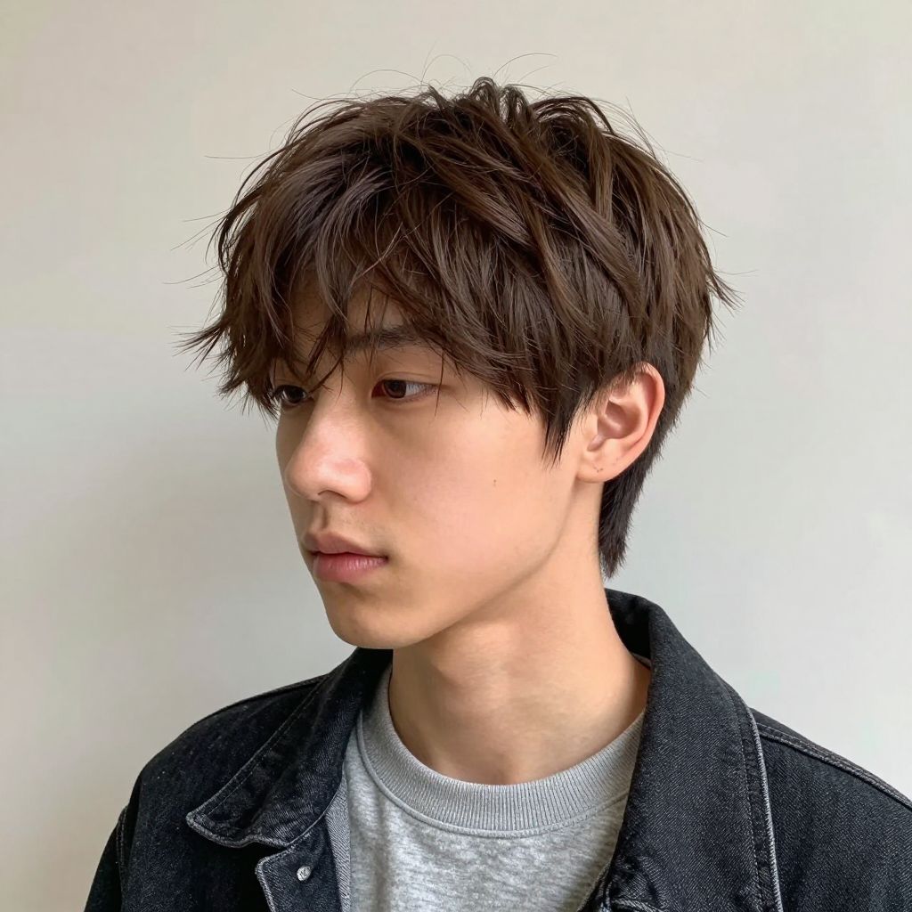 Textured Crop hairstyle for straight hair men