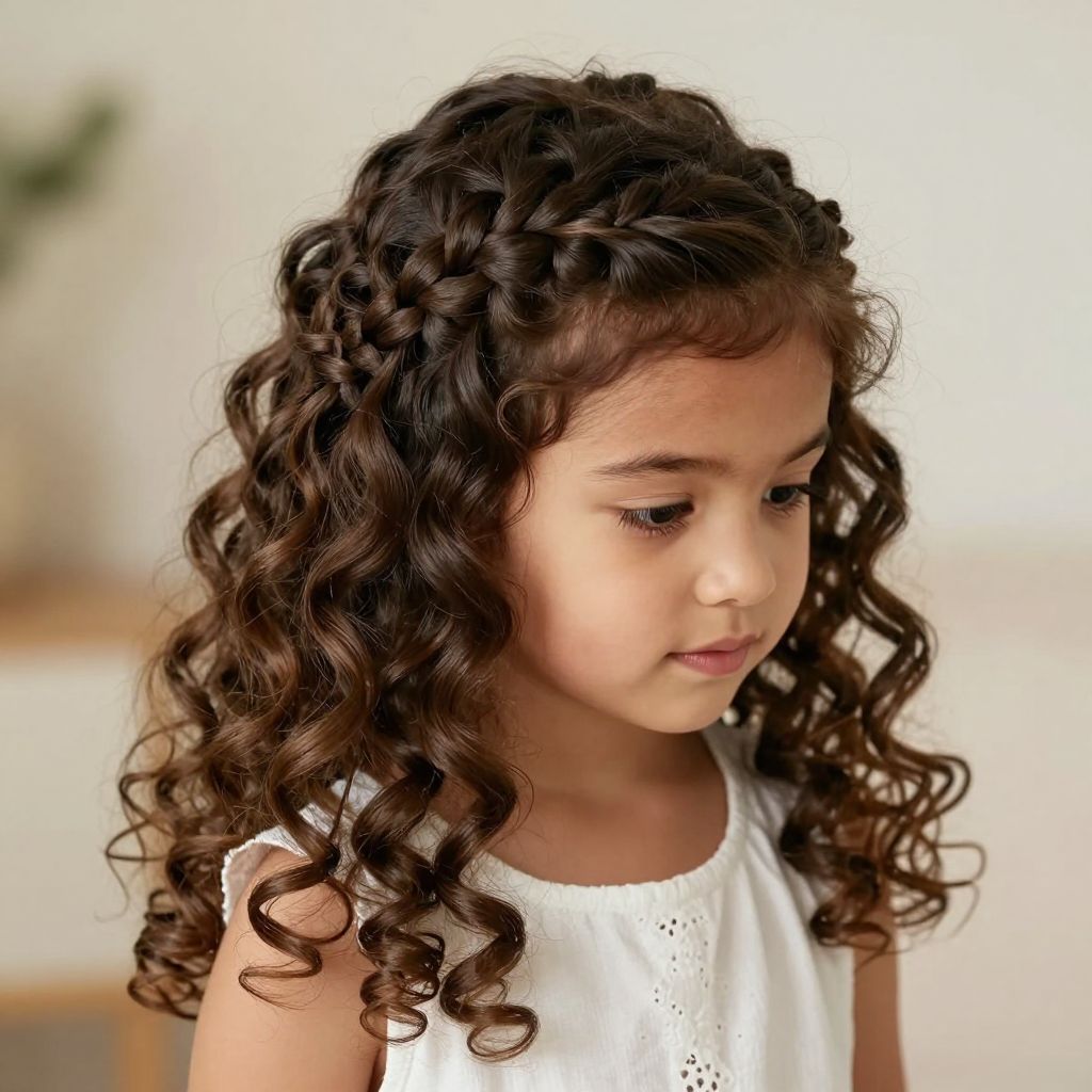 Headband Braid with Loose Curls
