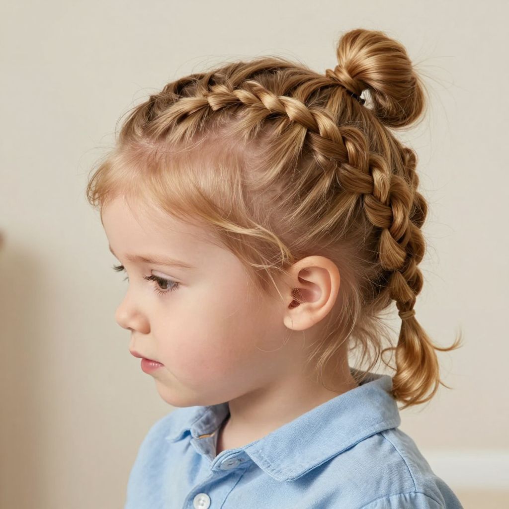 Braided Bun with Loose Baby Hairs