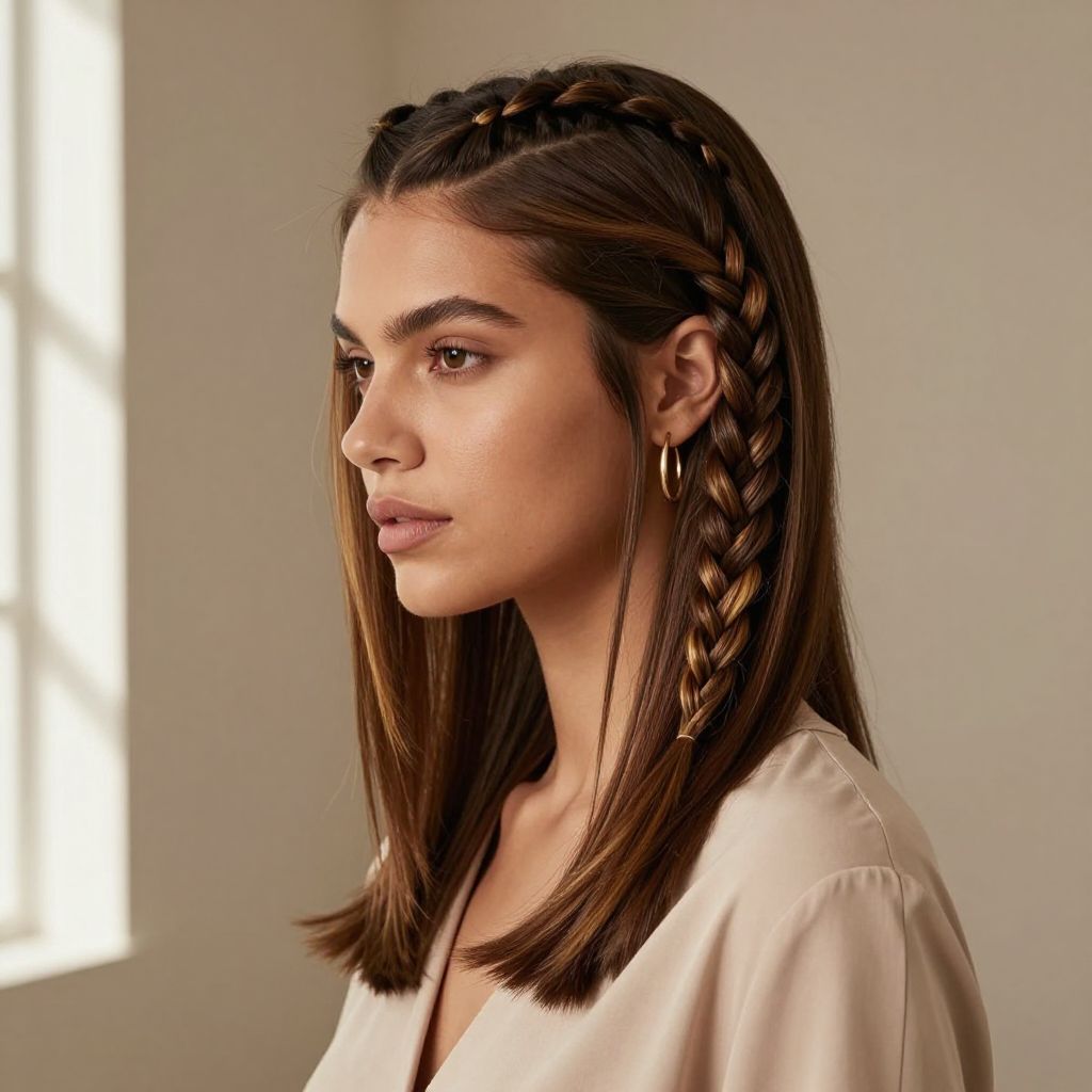 Side Part Two Braids