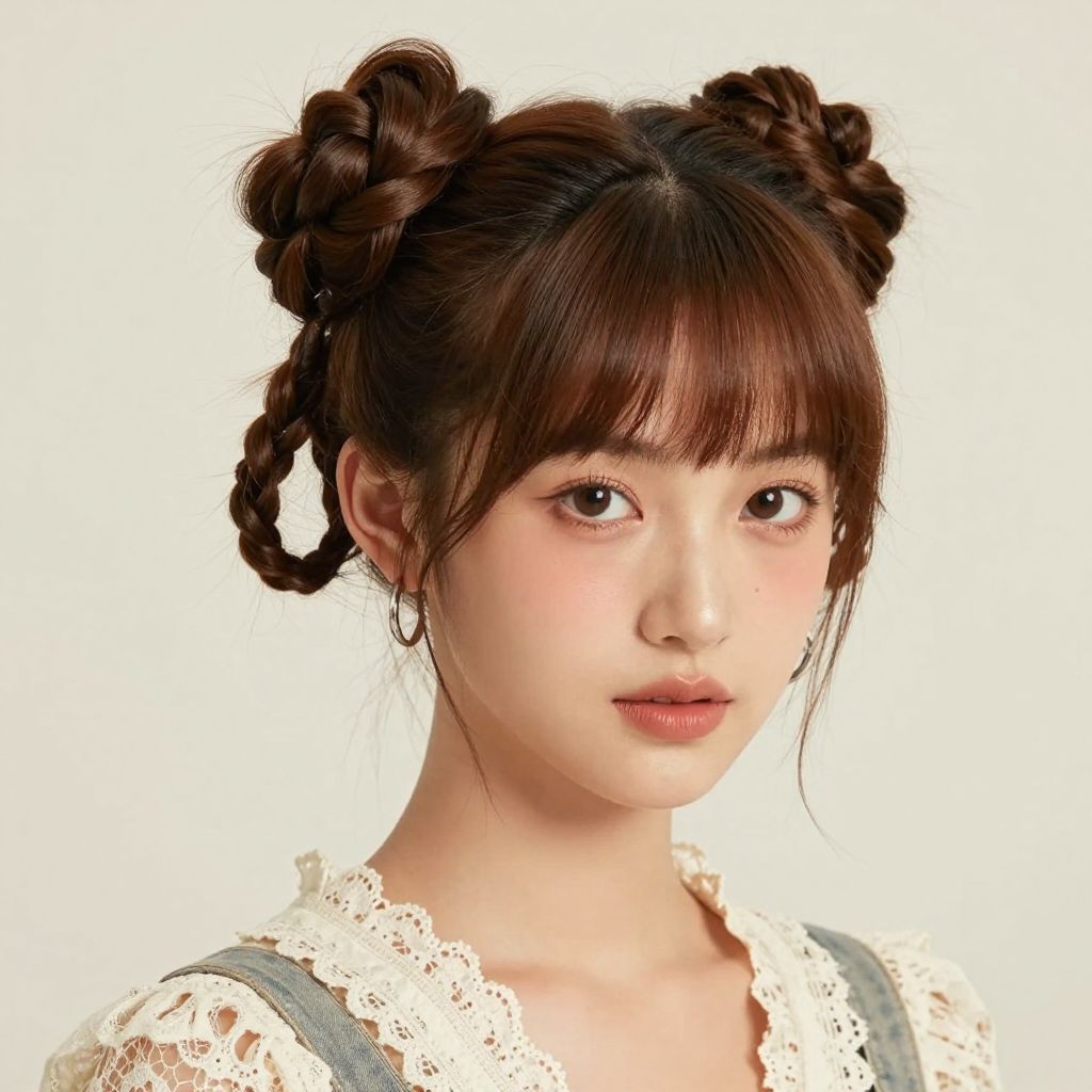 Twin Braided Buns
