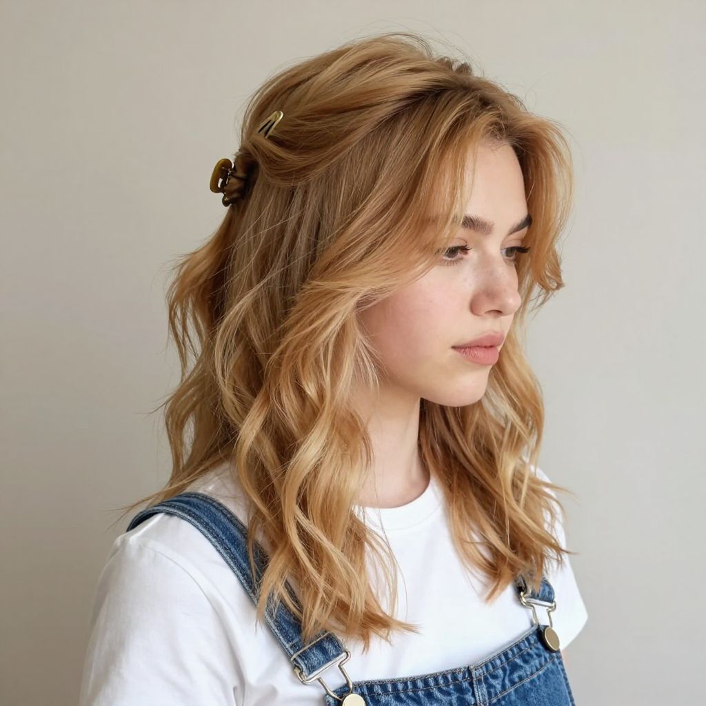 Half Up Claw Clip Twist