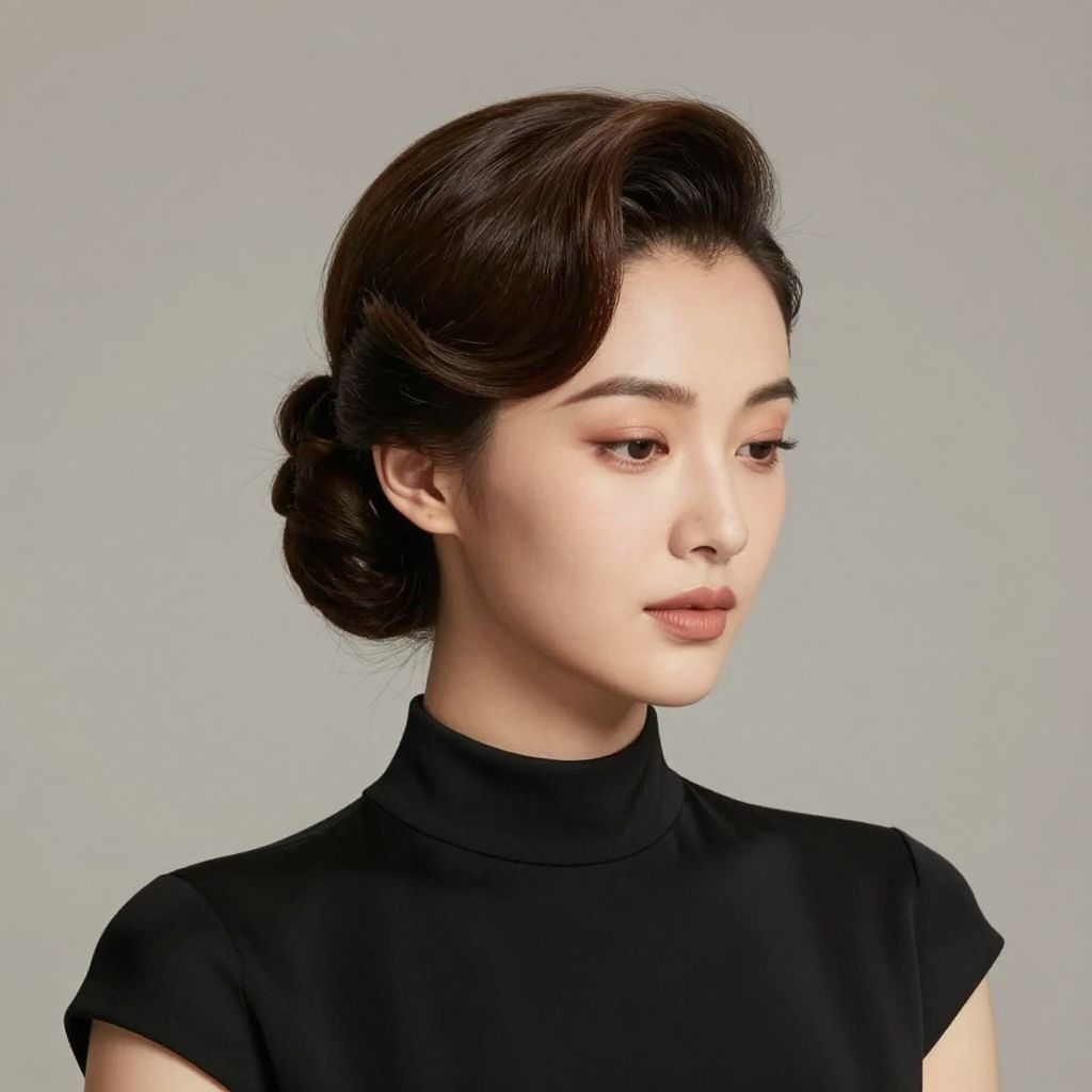 Classic French Twist with Peak Centerpiece