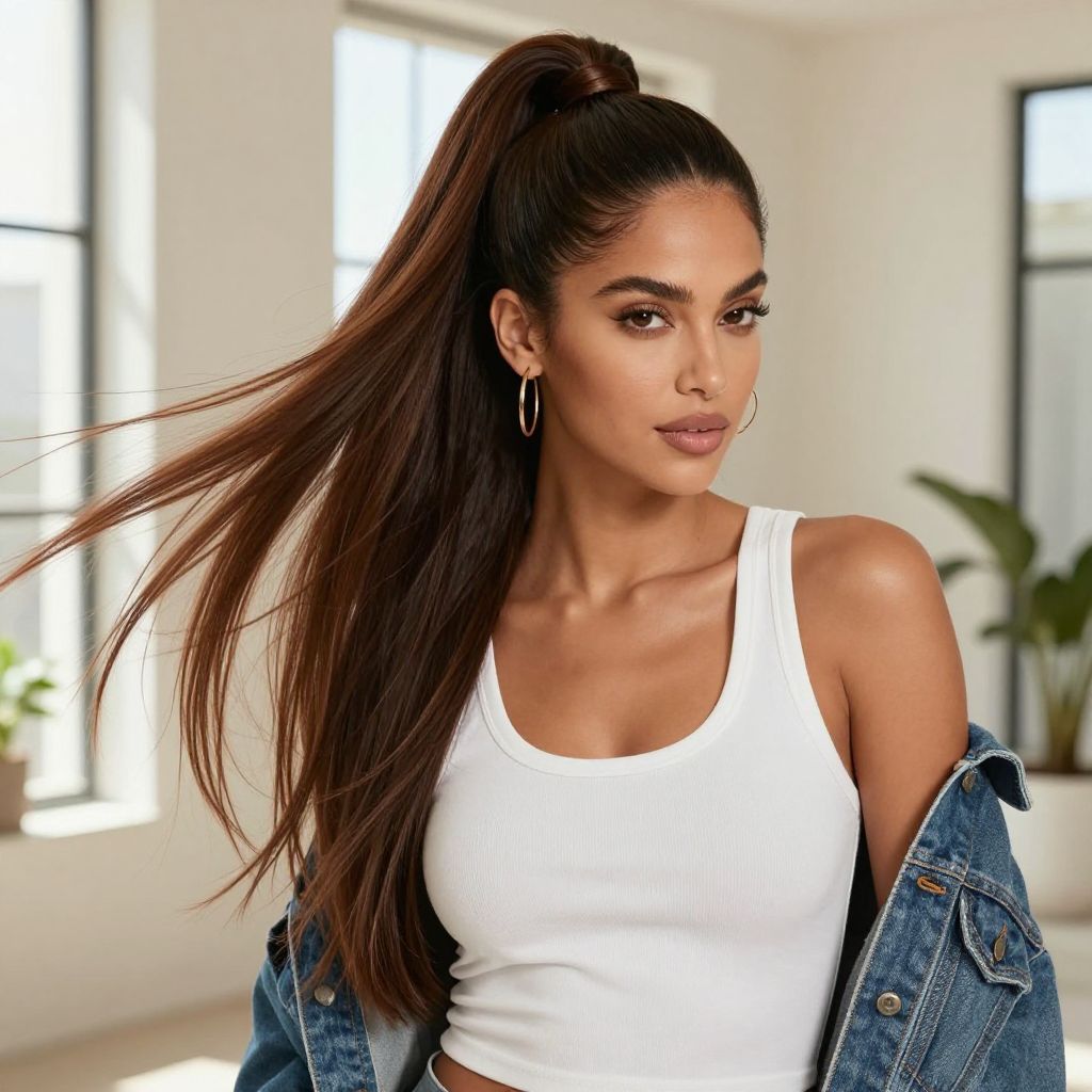12. High Ponytail with Volume