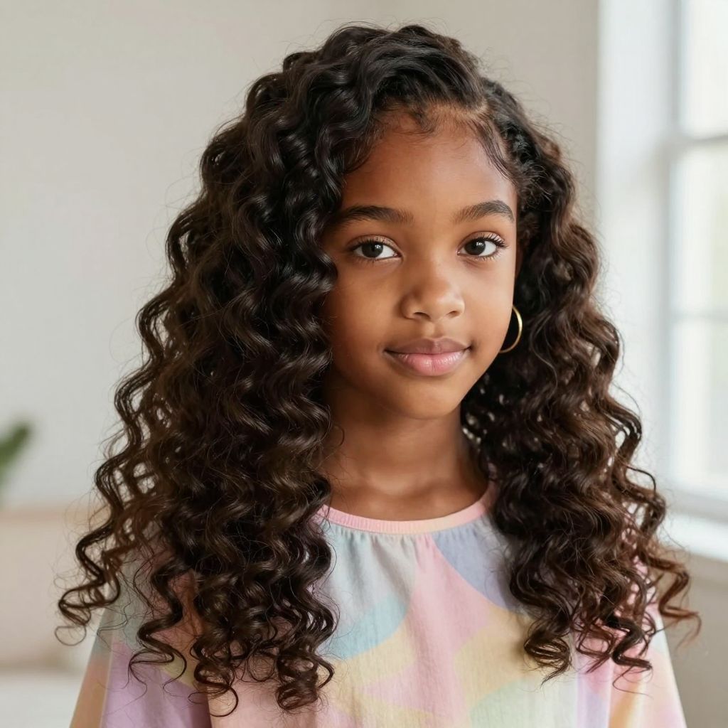 Side Swept Curls with Baby Hair Detailing