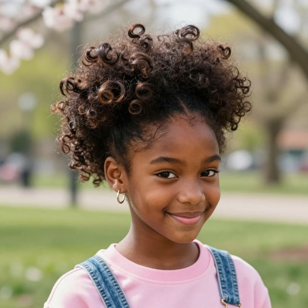 High Puff with Wavy Weave Accents