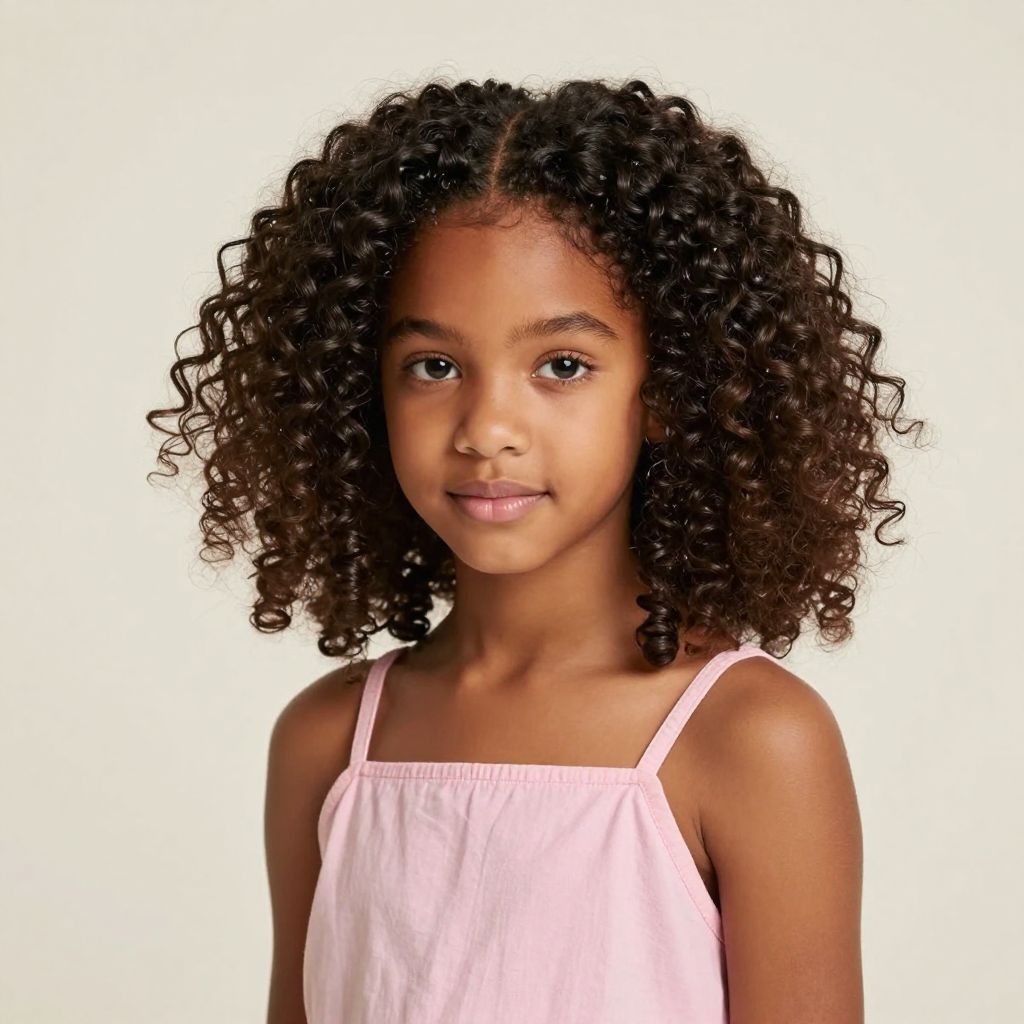 Popcorn Curls with Middle Part
