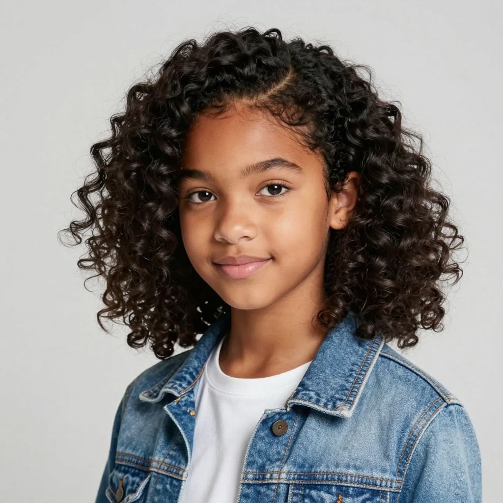 Curly Bob with Side Part