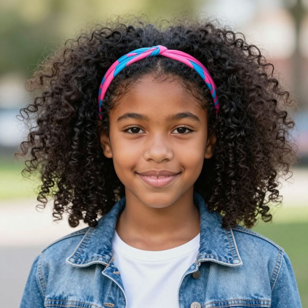 Loose Afro with Headband Accessory