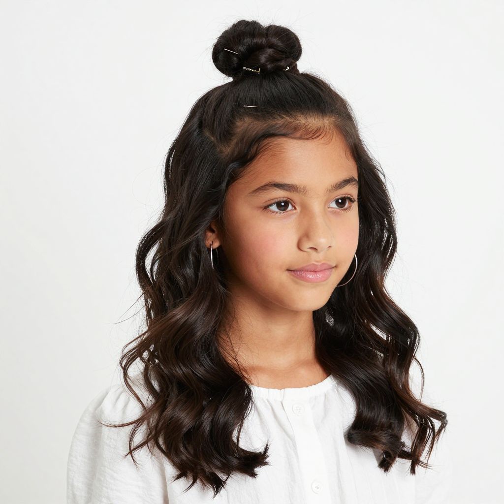 Half-Up Top Knot with Tucked Ends