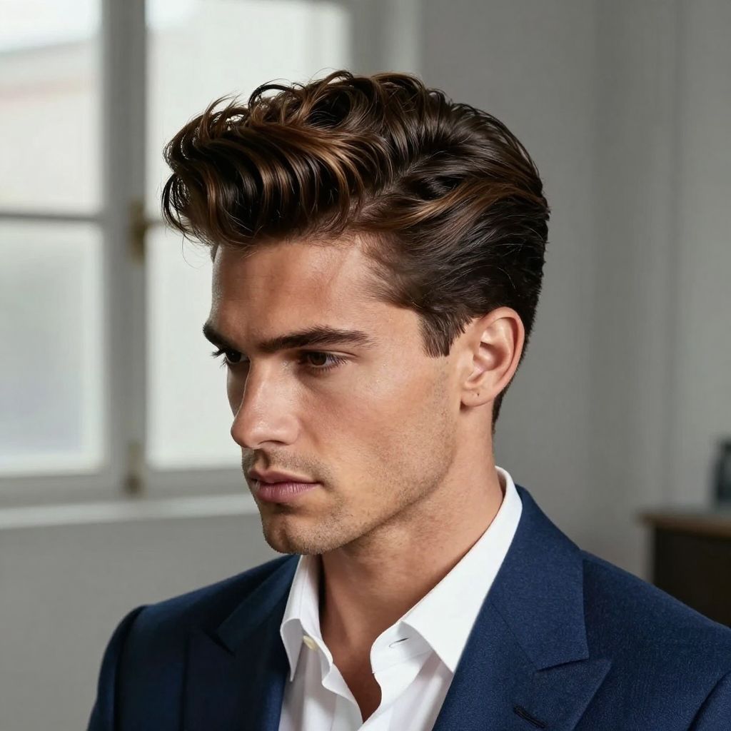 The Pompadour with a Vintage Twist