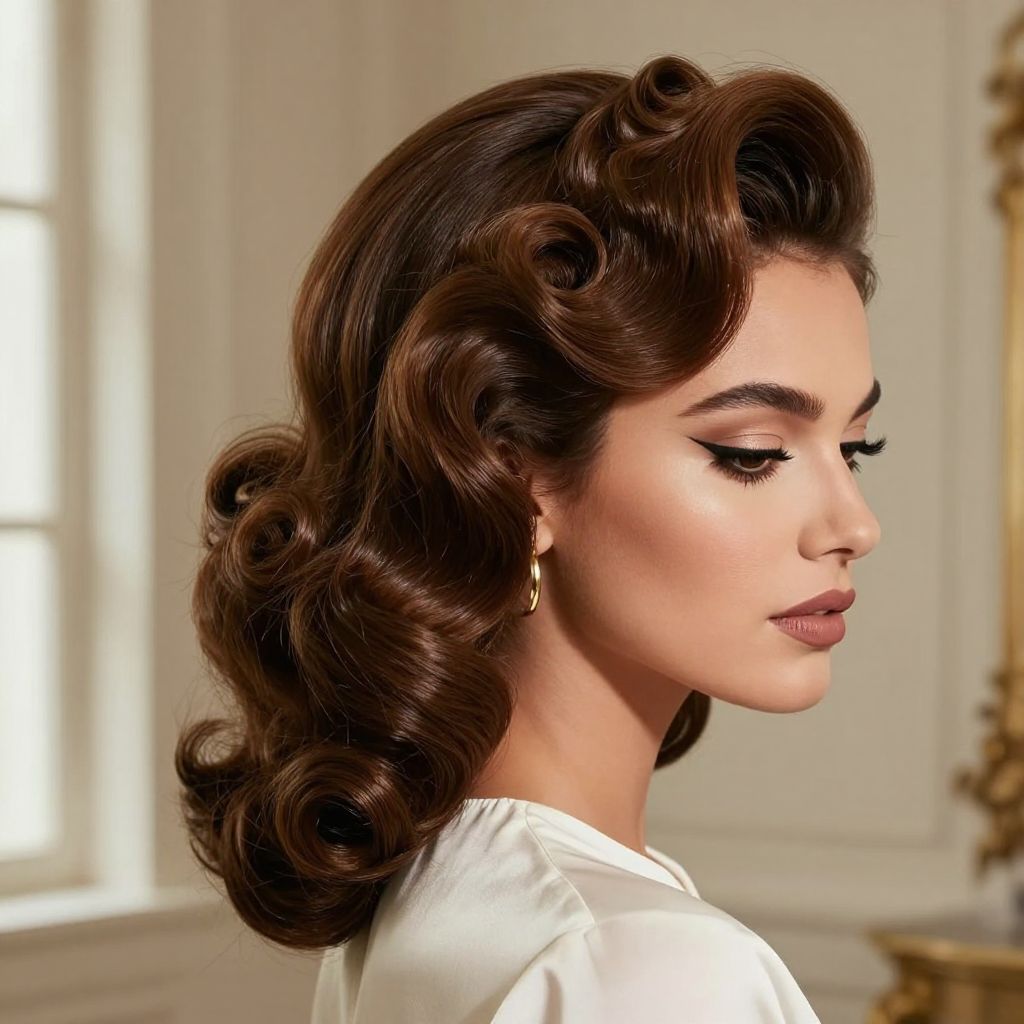 Pin-Curled Updo