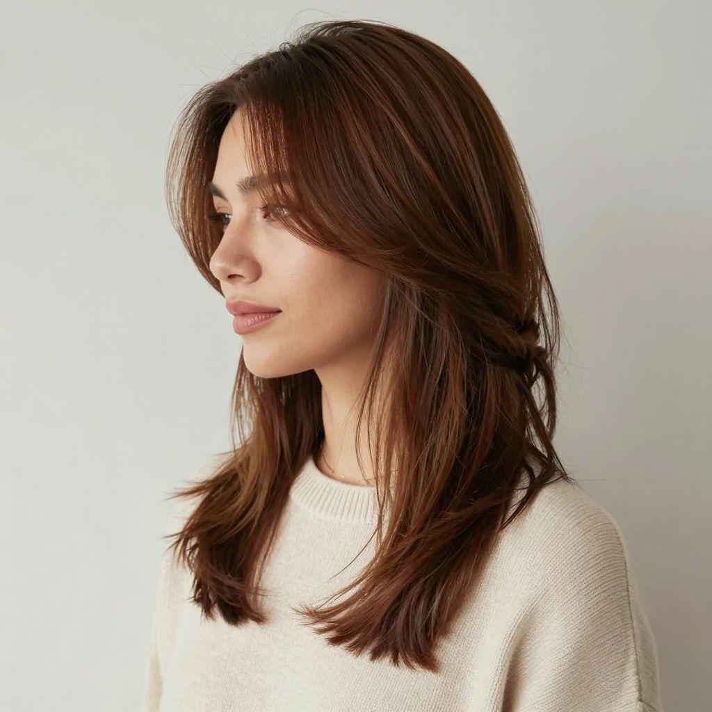 Half Up, Half Down with Twist