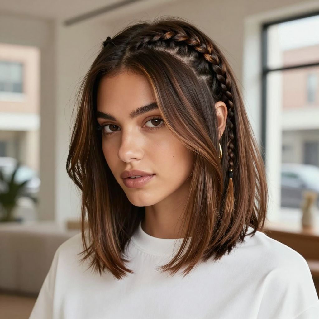 Band Braids with Short Hair