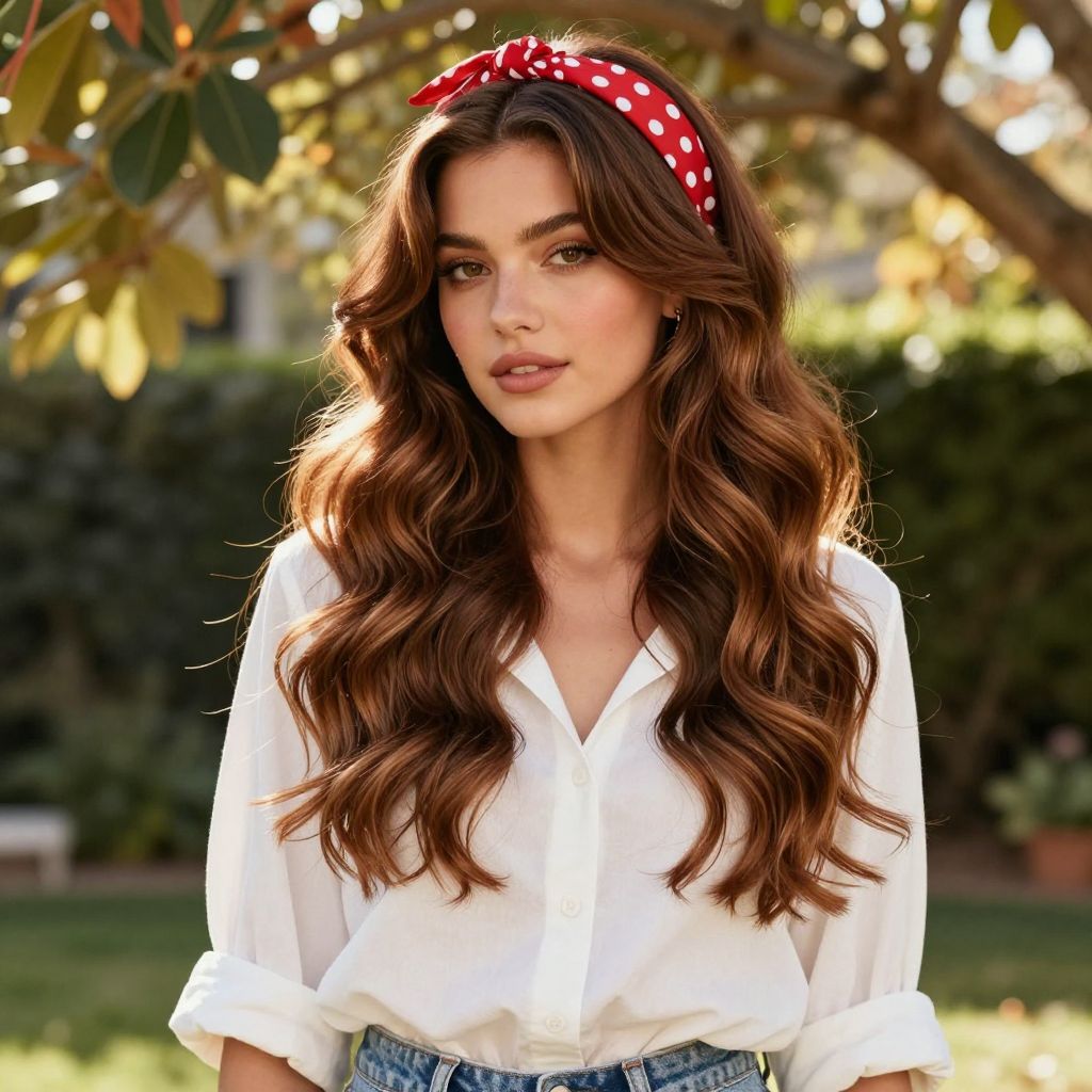 Side Part Bandana Waves