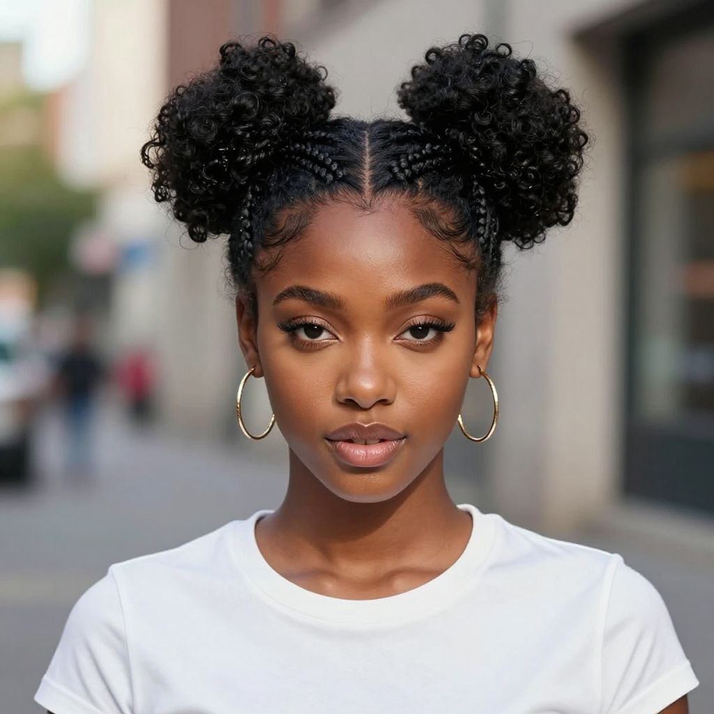 The Space Buns With Braided Accents