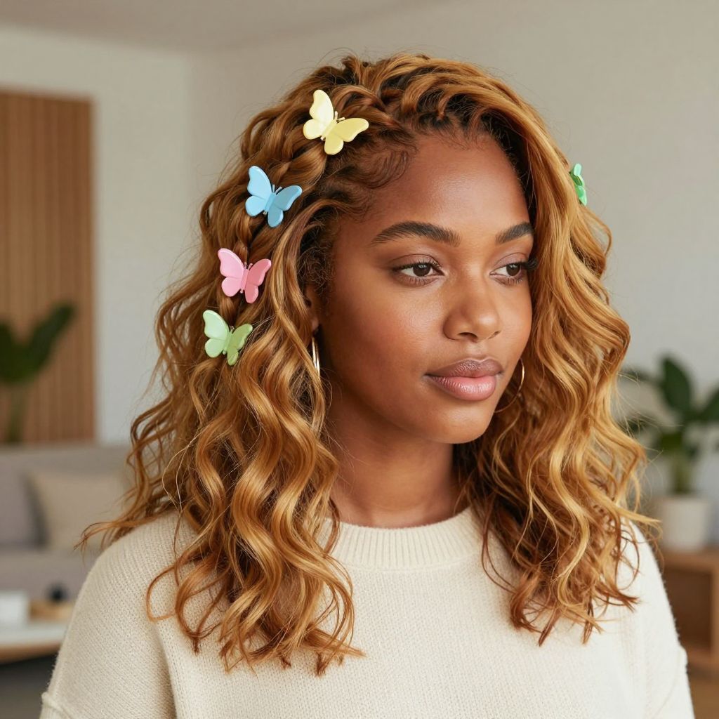 The Half-Up Butterfly Clips