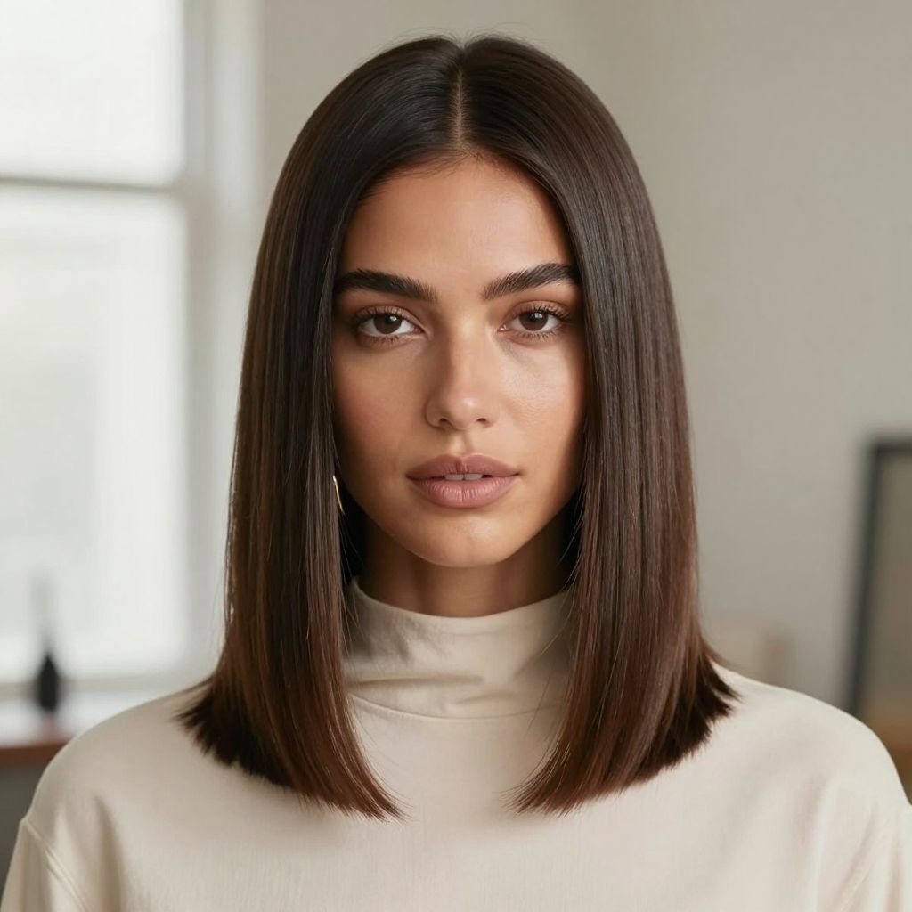The Sleek Middle Part