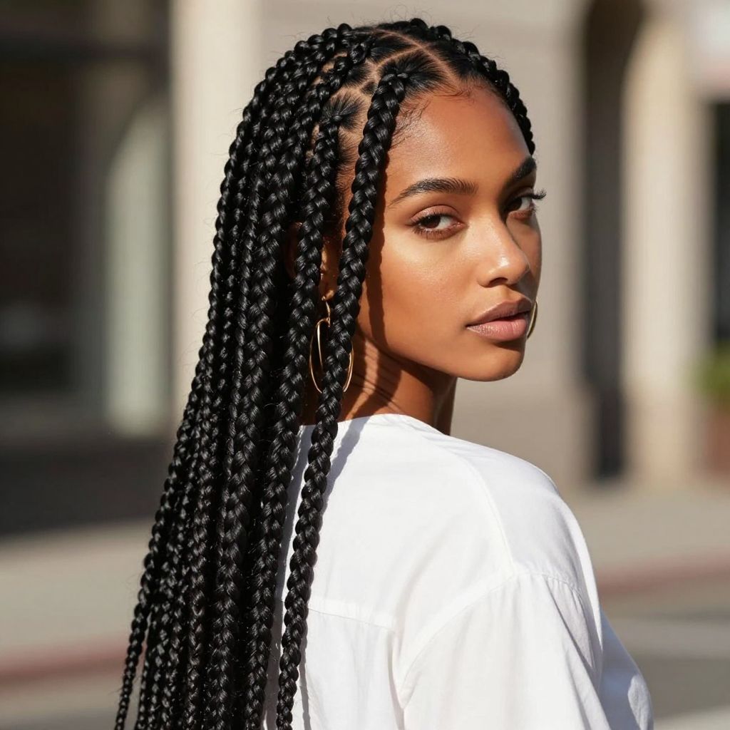 Box Braids for a Chic Statement