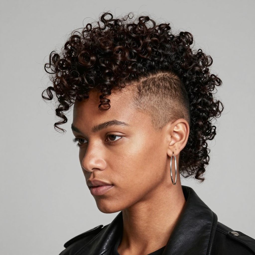 The Textured Mohawk with Faded Sides