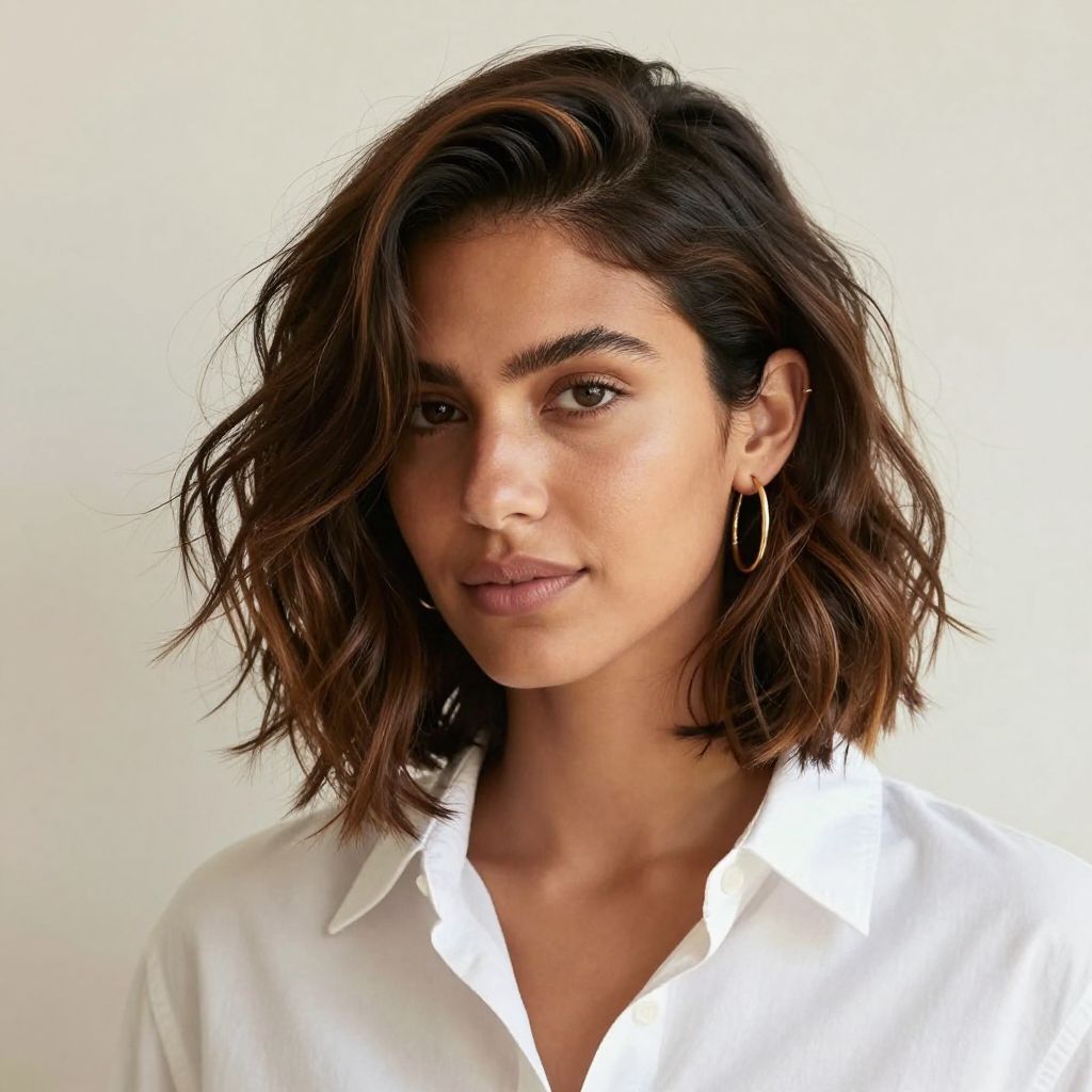 The Wavy Shaved Side Bob