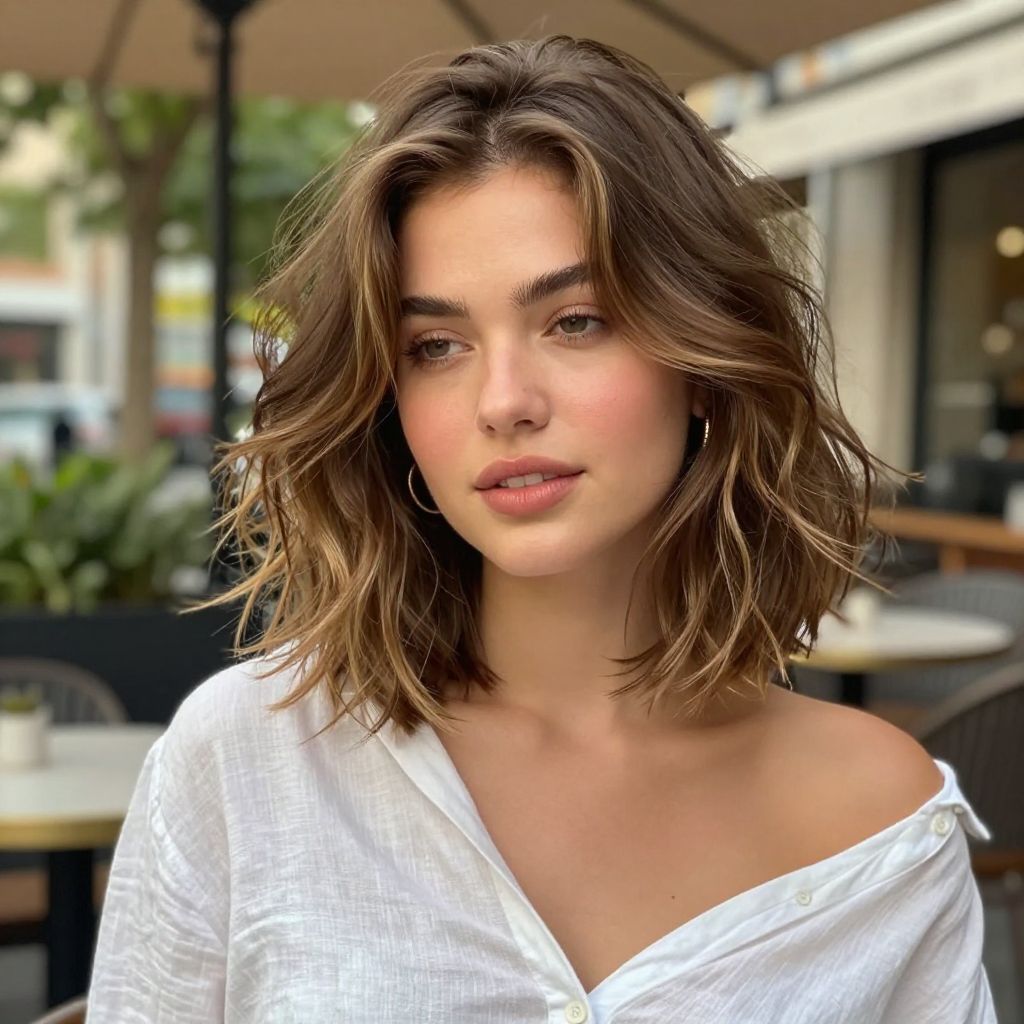 Tousled Bob with Subtle Waves