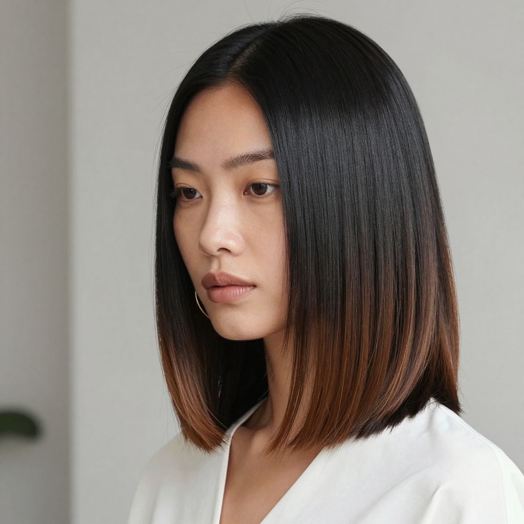 Straight Lob with Subtle Ombre