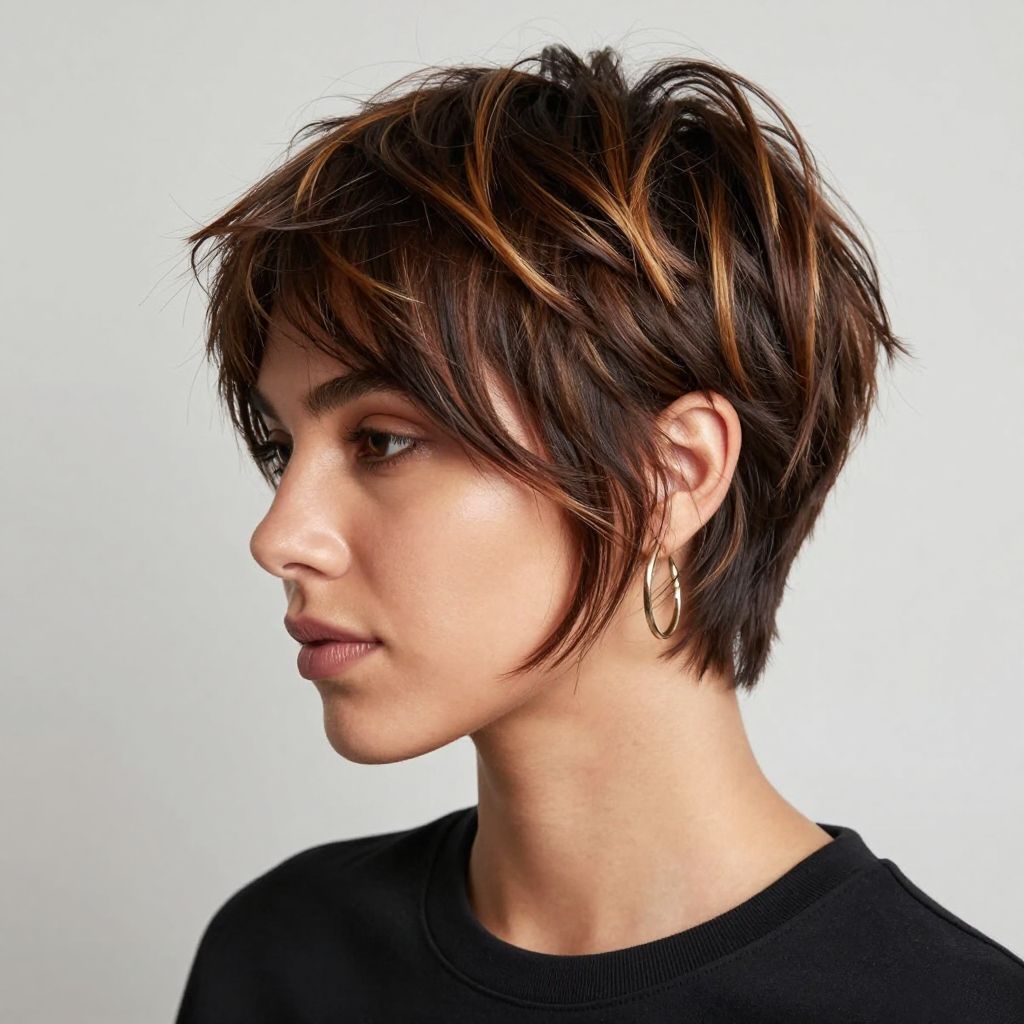 Layered Pixie with Textured Finish