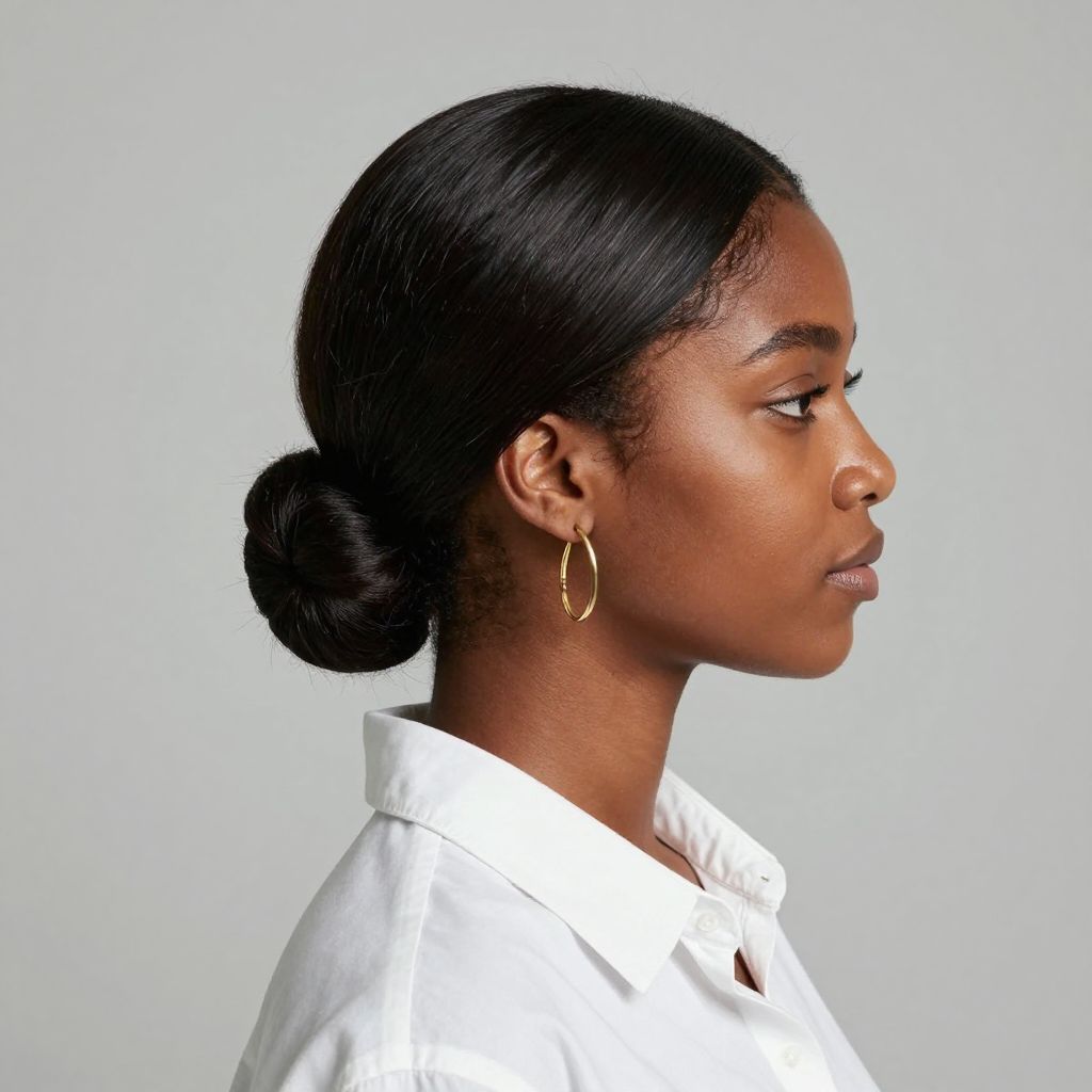 Slicked Back Low Bun