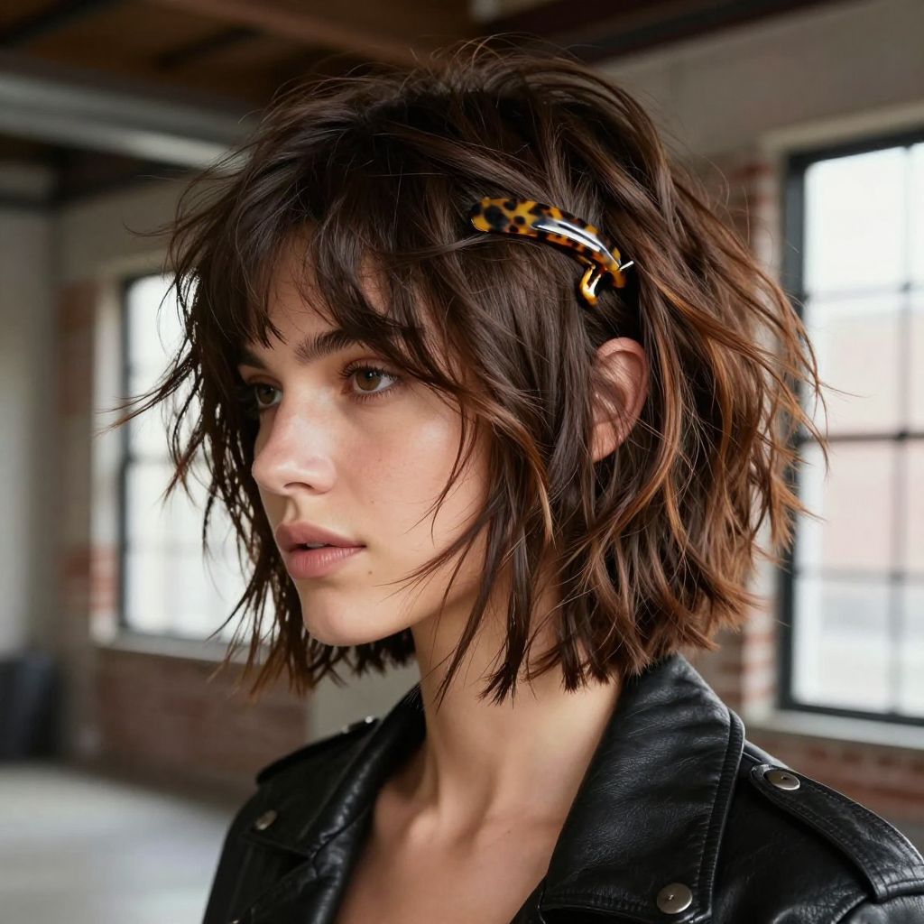 Edgy Tousled Bob Hold