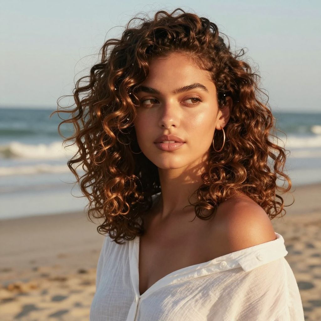 Natural Curls with Beach Salt Spray