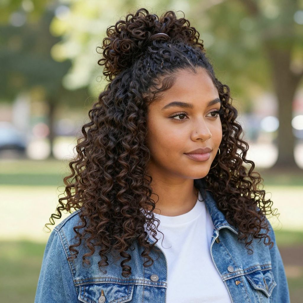 Half-Up High Puff