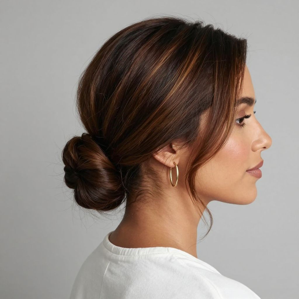 Tucked-In Low Bun