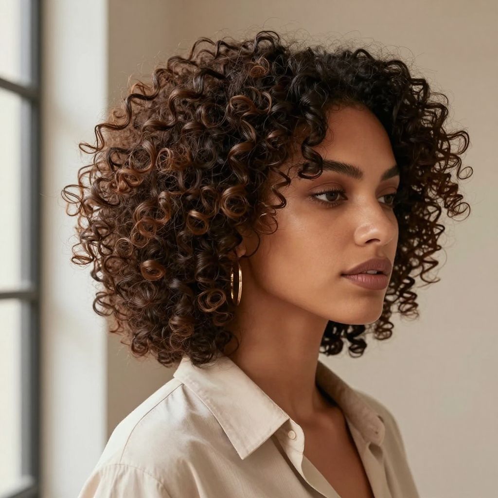 Side Part Natural Fro